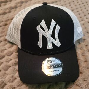 Blinged out Yankees New Era adjustable hat